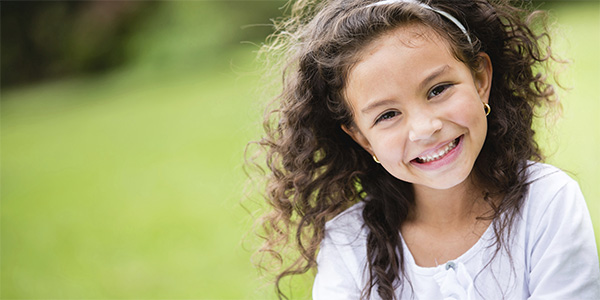 Young girl smiling