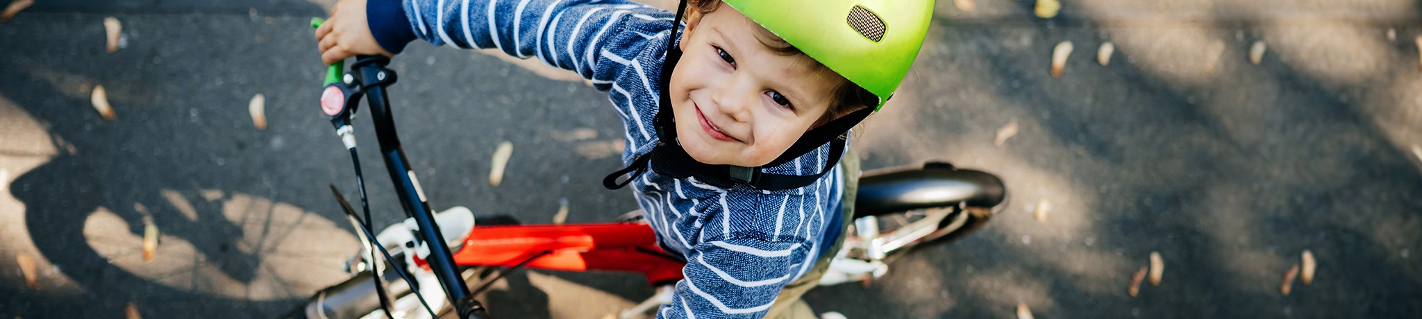 Boy on bicycle