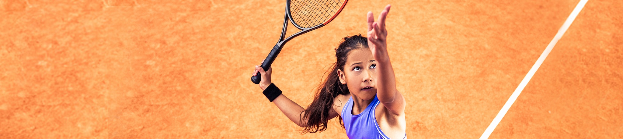 Girl playing tennis