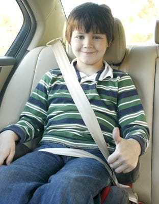 Boy in car seat