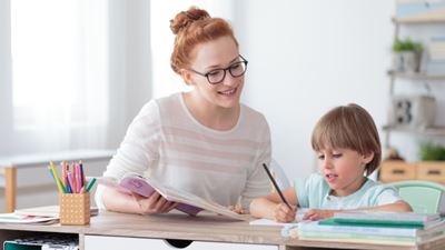 Tutor helps boy with learning disability