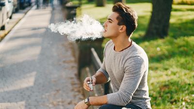 Man vaping