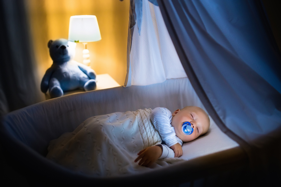 Baby Boy Sleeping in Crib