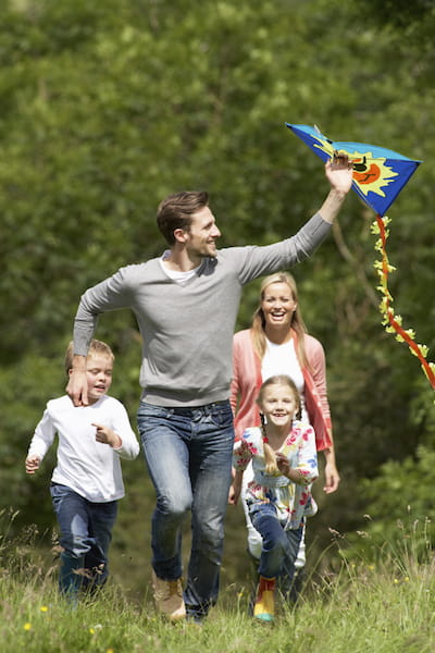 Family Flying Kite