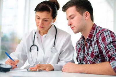 Young Man with Doctor