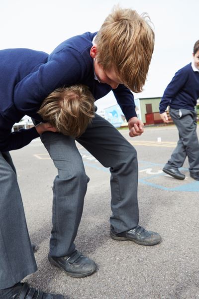 Boys Fighting at School