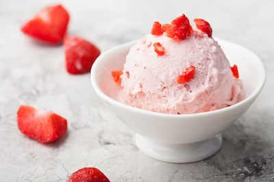 Ice Cream with Strawberries
