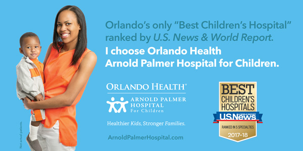 Arnold Palmer Hospital Named A Best Children S Hospital In 5 Specialties Orlando Health Arnold Palmer Hospital For Children