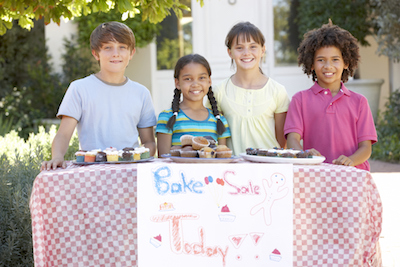 Kids Hosting a Bake Sale